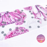 Ballerina Silver Glitter Dots Grosgrain Ribbon 3''