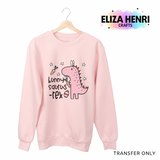 Dino Bunny Saurus-Rex DTF Full Colour Iron on T Shirt Transfer