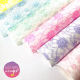 Coloured Lace on White Wool Blend Felt - Eliza Henri