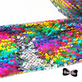 Rainbow Sequin Reversible Ribbon 3''