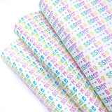 Rainbow Heart Sister Premium Faux Leather Fabric Sheets