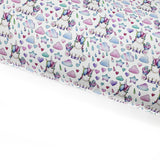 Iris the Rainbow Unicorn Lux Premium Canvas Bow Fabrics