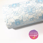 Coloured Lace on White Wool Blend Felt - Eliza Henri