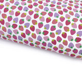 Sweet Strawberries Mini Lux Premium Printed Bow Fabric