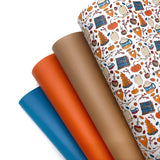Pumpkin Spice Premium Faux Leather Fabric Sheet Set