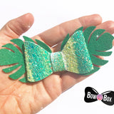 Tropical Leaf Pinch Bow Template