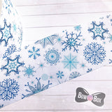 Snowflakes Grosgrain Ribbon 2'' or 3''