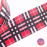 Red Plaid Grosgrain Ribbon 2'' or 3''