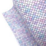 Bubblegum Mermaid Scales Premium Faux Leather Fabric Sheets