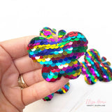 Reversible Sequin Rounded Butterfly Embellishments