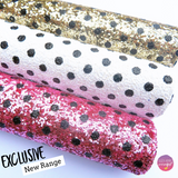 NEW Polka Dot Chunky Glitter Fabric Collection