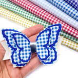 2-in-1 Bow Toppers & Tails- Gingham Butterfly Bow Felties