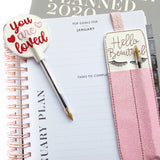 Hello Beautiful Planner Pen Holder Bookmark Felties