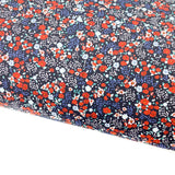 Navy British Florals Lux Premium Printed Bow Fabric
