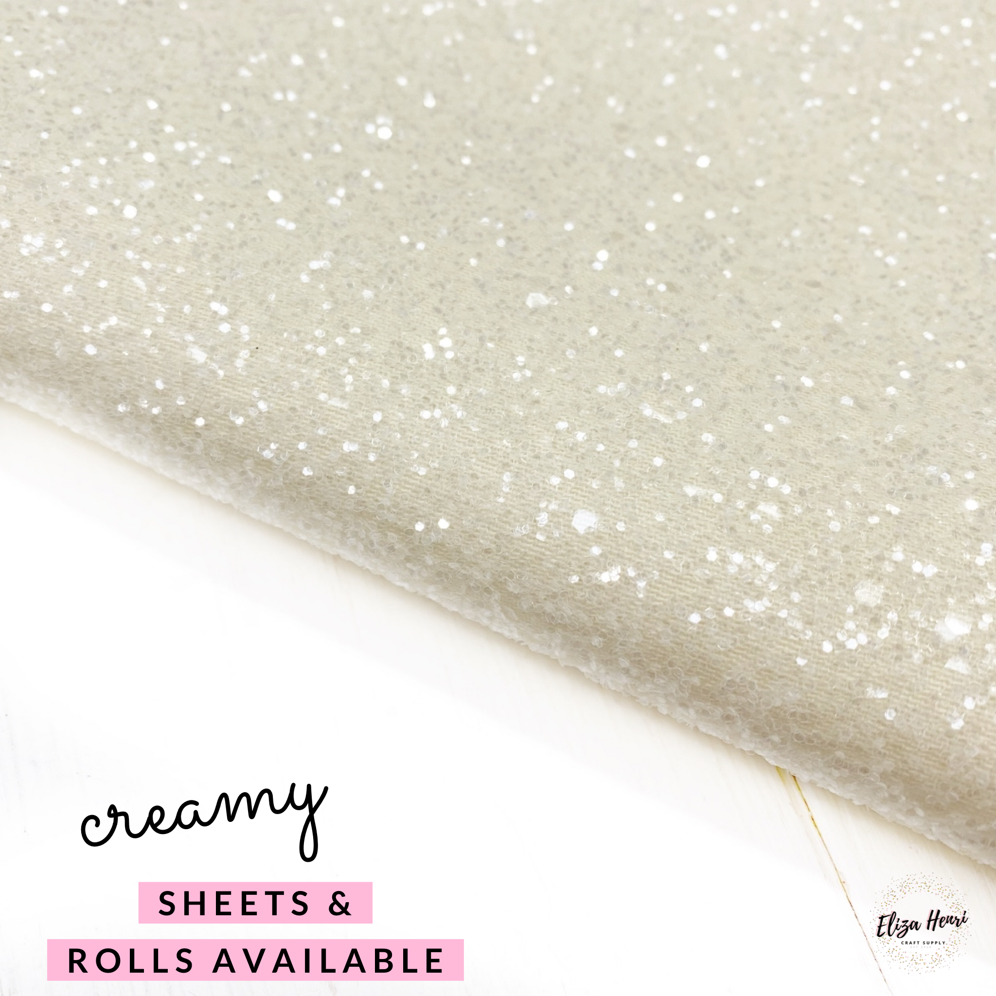 creamy glitter fabric