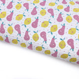 Lemons & Pears Lux Premium Printed Bow Fabric
