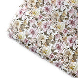 Vintage Summer Wood Floral Premium Faux Leather Fabric Sheets