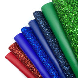 Premium Lux Classic School Colour Essential Faux Leather & Chunky Glitter Core Collection- 4 Colours