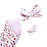 Falling florals Double Sided Printed Glitter Canvas & Velvet Fabric