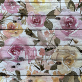 Vintage Summer Wooden Floral Canvas Photography Background