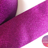 Purple Glitter Grosgrain Ribbon 3'' - Eliza Henri Craft Supply