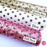 NEW Polka Dot Chunky Glitter Fabric Collection