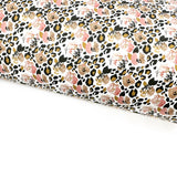 Blush Leopard Blooms Lux Premium Canvas Bow Fabrics