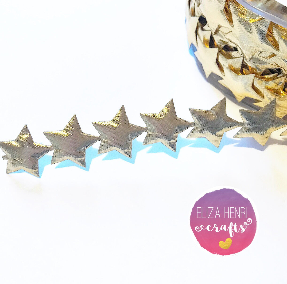Gold 23mm Metallic Star Cutout - Eliza Henri Craft Supply