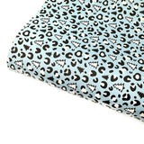 Winter Blue Leopard Christmas Trees Premium Faux Leather Fabric Sheets