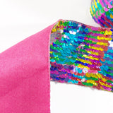 Sparkle Rainbow Sequin Reversible Ribbon 3''