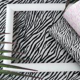 Bold Zebra Wooden Frame Effect Canvas Photography Background