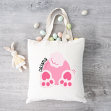 Pink Bunny Butt Personalised Options HTV Full Colour Iron on T Shirt Transfer