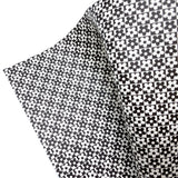 Monochrome Flower Check Premium Faux Leather Fabric Sheets