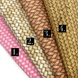 Basket Weave Diagonal Lux Premium Printed Bow Fabric