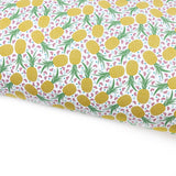 Pineapple Hearts Lux Premium Printed Bow Fabric