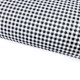 Black Gingham Lux Premium Printed Bow Fabric