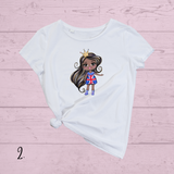 Union Jack Girls DTF Full Colour Iron on T Shirt Transfers