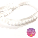 Pure White Mini Pom Pom Trim - Eliza Henri Craft Supply