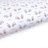 Cute Bunny Face Lux Premium Printed Bow Fabrics