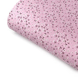 Pretty Little Pink Ditsy Floral Premium Faux Leather Fabric Sheets