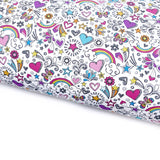Pretty Diary Doodles Lux Premium Printed Bow Fabric