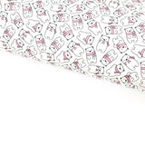 Polly Polar Bear Pink Lux Premium Canvas Bow Fabrics