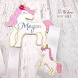 Make your own Bow Holder- DIY Unicorn Silhouette Bow Holder Felties