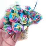 Luxe Bright Rainbow Paper Mulberry Roses