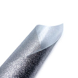 Double Sided Silver Foil & Silver Fine Core Glitter Fabric
