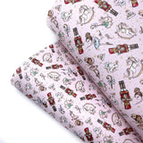 Pink Nutcracker Premium Faux Leather Fabric Sheets