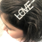 Quote Statement Diamanté Silver Slide Clip